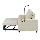 Modern Loveseat Pull Out Sofa Bed With Adjustable Backrest, Two Cup Holders, A Phone Holder, Three Charging Ports And Side Storage Pockets For Living Room by HouseOfZazla