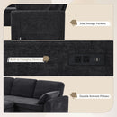 Convertible U-Shaped Sectional Sofa Bed With Reversible Chaise by HouseOfZazla