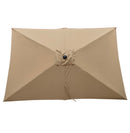 6 x 9ft Patio Umbrella Outdoor Waterproof Umbrella with Crank and Push Button Tilt without flap for Garden Backyard Pool Swimming Pool Market