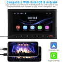 7In Universal Wireless Car MP5 Player 1080P Video Player Stereo Audio FM Radio Aux/USB Input with Rear View Camera Remote Control