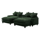 Sectional Sofa Upholstered Sofa With Two Removable Ottoman, Two USB Ports, Two Cup Holders And Large Storage Box For Living Room by HouseOfZazla