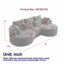 Curved Oversized Sectional Sofa With Extra Deep Seat by HouseOfZazla