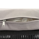 4-Piece Rope Patio Furniture Set, Outdoor Furniture with Tempered Glass Table, Patio Conversation Set Deep Seating with Thick Cushion for Backyard Porch Balcony (Grey)