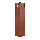 Corner Curio Cabinet With Lights, Adjustable Shelves, Mirrored Back - Walnut by HouseOfZazla