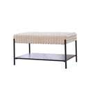 Upholstered Ottoman Coffee Table Foot Rest With Open Storage by HouseOfZazla