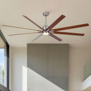 Oversized Large Ceiling Fan With Dimmable LED Light, 8 Blades, Remote Control by Unique Piece Furniture