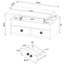 Canyon - Lift Top Table With Dual Drawers Storage Solution - Black by HouseOfZazla