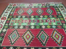 7' X 9' Vintage Turkish Kilim Handmade Flat Weave Wool Rug Veg Dye Nice