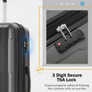 2 Piece Luggage Set With Bags Expanable Spinner Wheels ABS Lightweight Suitcase With Tsa Lock 20" / 24" by HouseOfZazla