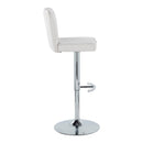 Henry - Contemporary Adjustable Barstool With Swivel & Rounded T Footrest (Set of 2) by HouseOfZazla