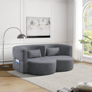 Folding Sofa Bed - Convertible Teddy Bear Fabric Sleeper