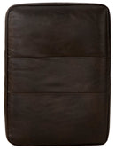 Roberto - Leather Ottoman - Cocoa