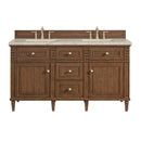 James Martin Lorelai 60" Double Bathroom Vanity, Mid-Century Walnut