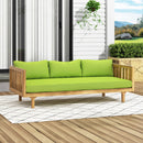 Claremont 3 Seater Daybed Teak Acacia Wood Water Resistant Cushions by HouseOfZazla