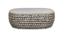 Willow - Oval Woven Patio Coffee Table, Wicker Frame by HouseOfZazla