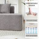 Compression Sectional Couch with Comfy Chaise