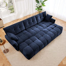 Sofa Set With Ottoman And Pillows, Textured, High Resilience Cushions by HouseOfZazla
