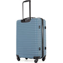 3 Piece Luggage Sets ABS Lightweight Suitcase with Two Hooks, Spinner Wheels, TSA Lock, (20/24/28) Blue