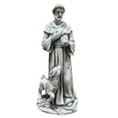 Magnesium Oxide Saint Statue With Lamb Weatherproof Religious Sculpture
