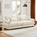 Modern Sofa With Bolstered Armrests And Pillows by HouseOfZazla
