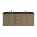 James Martin Chicago 72" Double Bathroom Vanity, Walnut Whisper