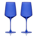Reserve Nouveau Crystal Wine Glasses in Cobalt Set of 2