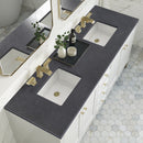 James Martin Chicago 72" Double Bathroom Vanity, Glossy White