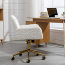 Office Chair, Artificial Rabbit Hair Home Office Chair With Metal Base, Adjustable Desk Chair Swivel Office Chair, Vanity Chair by HouseOfZazla