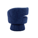 360 Degree Swivel Cuddle Barrel Accent Chairs, Round Armchairs with Wide Upholstered, Fluffy Fabric Chair for Living Room, Bedroom, Office, Waiting Rooms