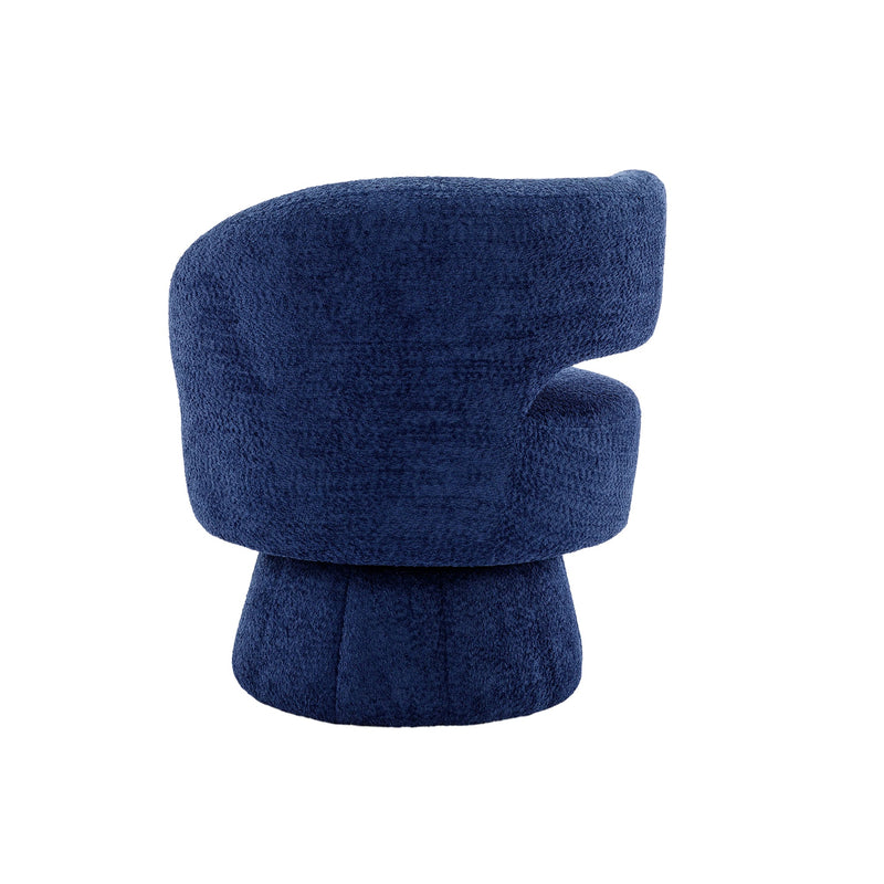 360 Degree Swivel Cuddle Barrel Accent Chairs, Round Armchairs with Wide Upholstered, Fluffy Fabric Chair for Living Room, Bedroom, Office, Waiting Rooms