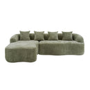 Modular L-Shape Sectional Sofa With Curved Chaise by HouseOfZazla