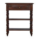 Solid Wood Turned Occasional Table, 1-Drawer