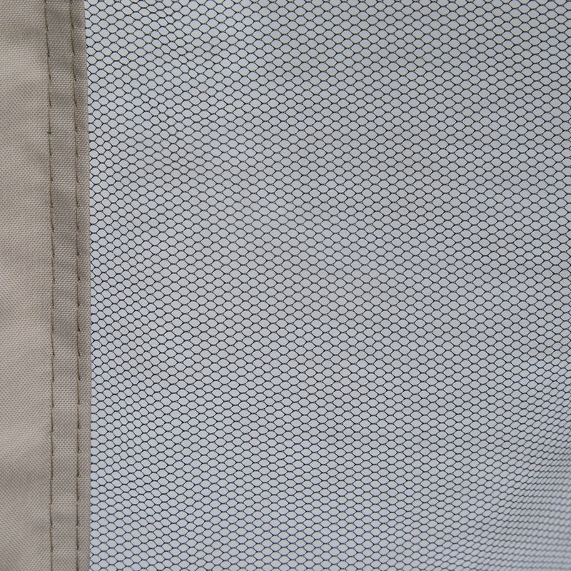 9.6' x 9.6' Patio Gazebo, Outdoor Canopy Shelter with 2-Tier Roof and Netting, Steel Frame for Garden, Lawn, Backyard, and Deck, Taupe