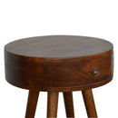 Nordic Chestnut Circular Nightstand by Unique Piece Furniture