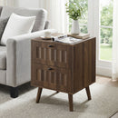 Double Drawer Bedside Table (Set of 2) - Walnut