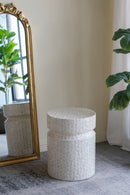 14x14x18" Round Wooden Accent Stool