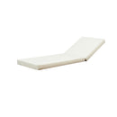 Acacia Wood Chaise Lounge with Cushion - Teak Finish