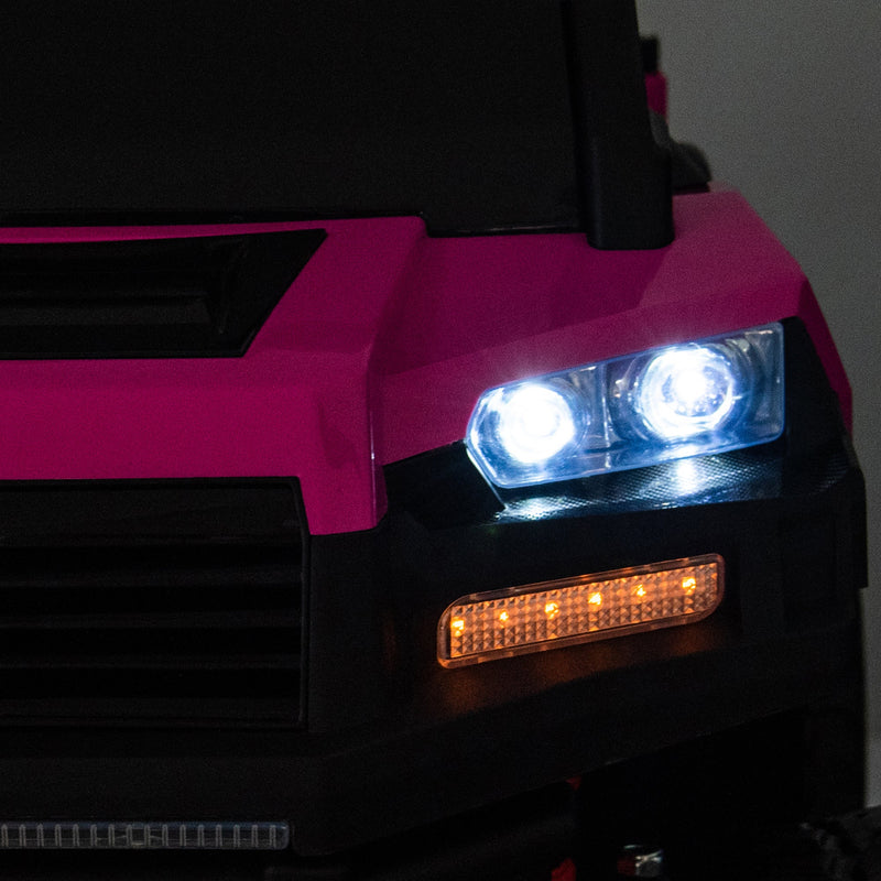 24V 2-Seater UTV-XXL Ride On Truck with Dump Bed for kid,Ride On 4WD UTV with 6 Wheels,Foam Tires, Suitable for Off-Roading,remote control,Three-Point Safety Harness