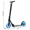 Portable Folding Sports Kick Scooter with LED Wheels-Blue by LJGDeals