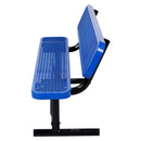 6' Outdoor Steel Bench With Backrest by HouseOfZazla