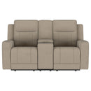 Brentwood Upholstered Motion Reclining Loveseat Taupe