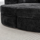 Boneless Design Upholstered Sofa Bed With Cup Holders