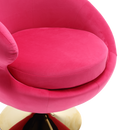 360 Degree Swivel Cuddle Barrel Accent Chairs, Round Armchairs with Wide Upholstered, Fluffy Fabric Chair for Living Room, Bedroom, Office, Waiting Rooms