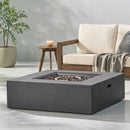 Modern 50,000 Btu Square Fire Table With Propane Tank