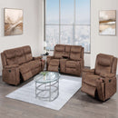 Modern Manual Motion Living Room Set & Hidden Cup Holders by HouseOfZazla
