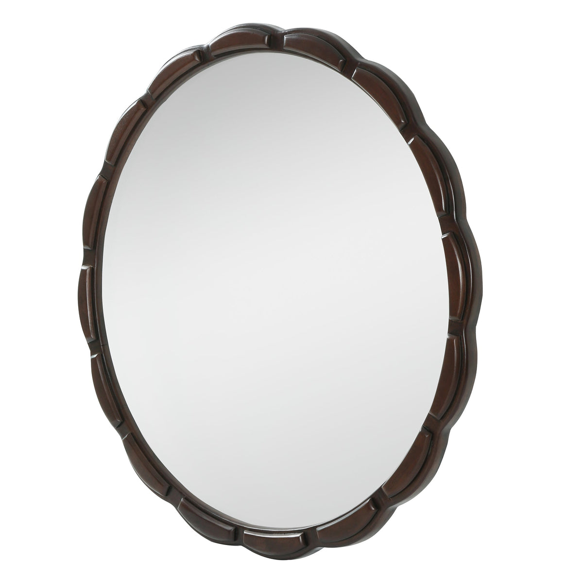 Round Wood Wall Mirror - 31.5", photo 4 of 9