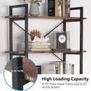 5 Tier Bookshelf Unit With Accents For Living Room - Black / Brown by HouseOfZazla