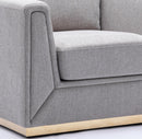 Valin - Linen Chair For Living Room - Gray