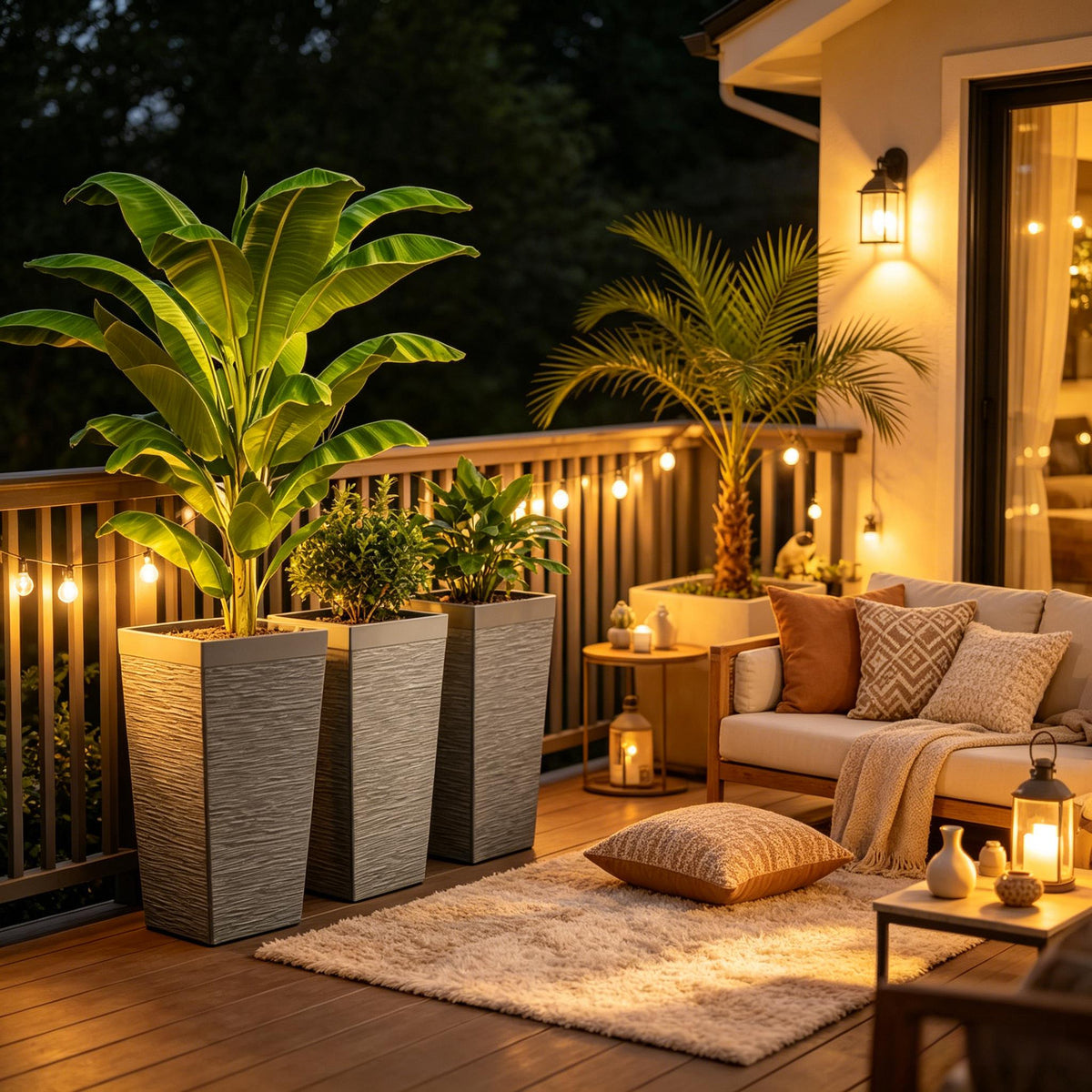 Stackable Design Tapered Planters - 3 Piece Set, photo 3 of 8