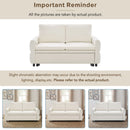 Convertible Sofa Bed Loveseat With Adjustable Backrest And USB Ports by HouseOfZazla